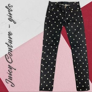 Black/Off-White PolkaDot Skinny Jeans